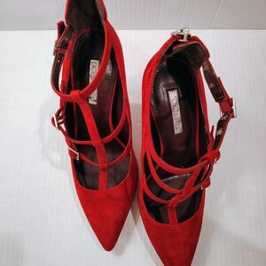 BCBG Women's Red Strappy Heels